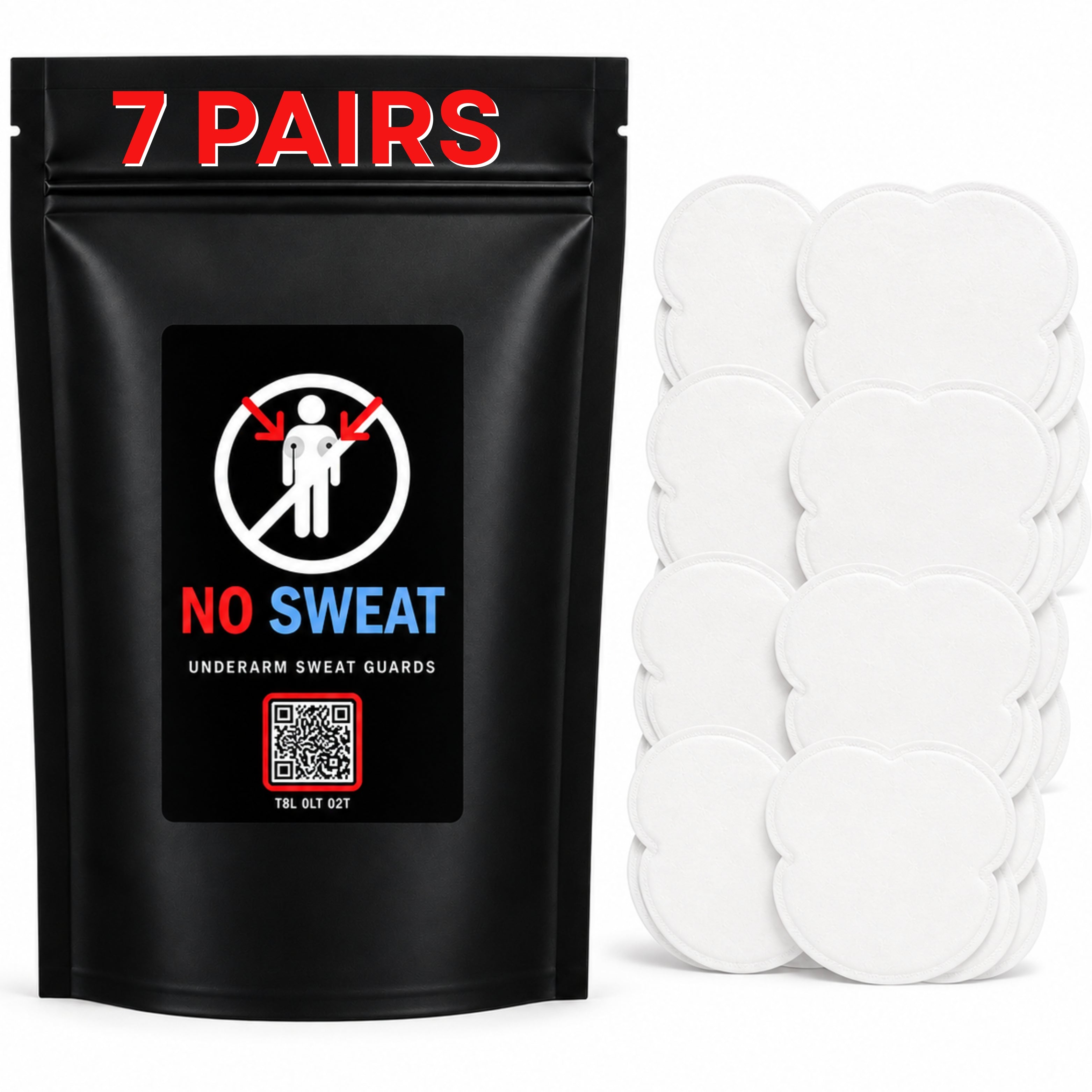 African Delights NoSweat Underarm Sweat Pads, 7 Pairs, Aloe-Scented - main product image