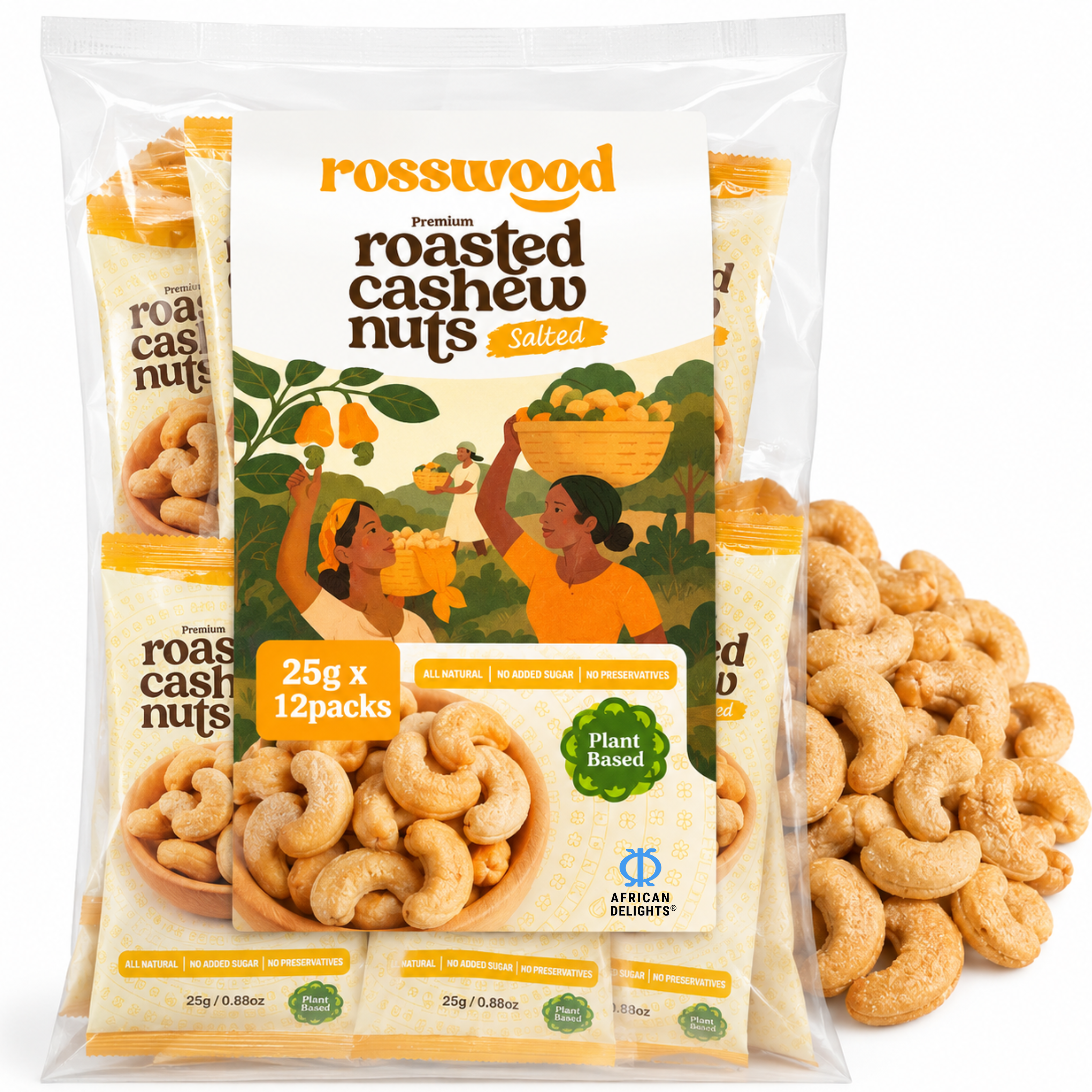 African Delights Salted (12 x 25g Pouches) # Flavor_Salted (12 x 25g Pouches)