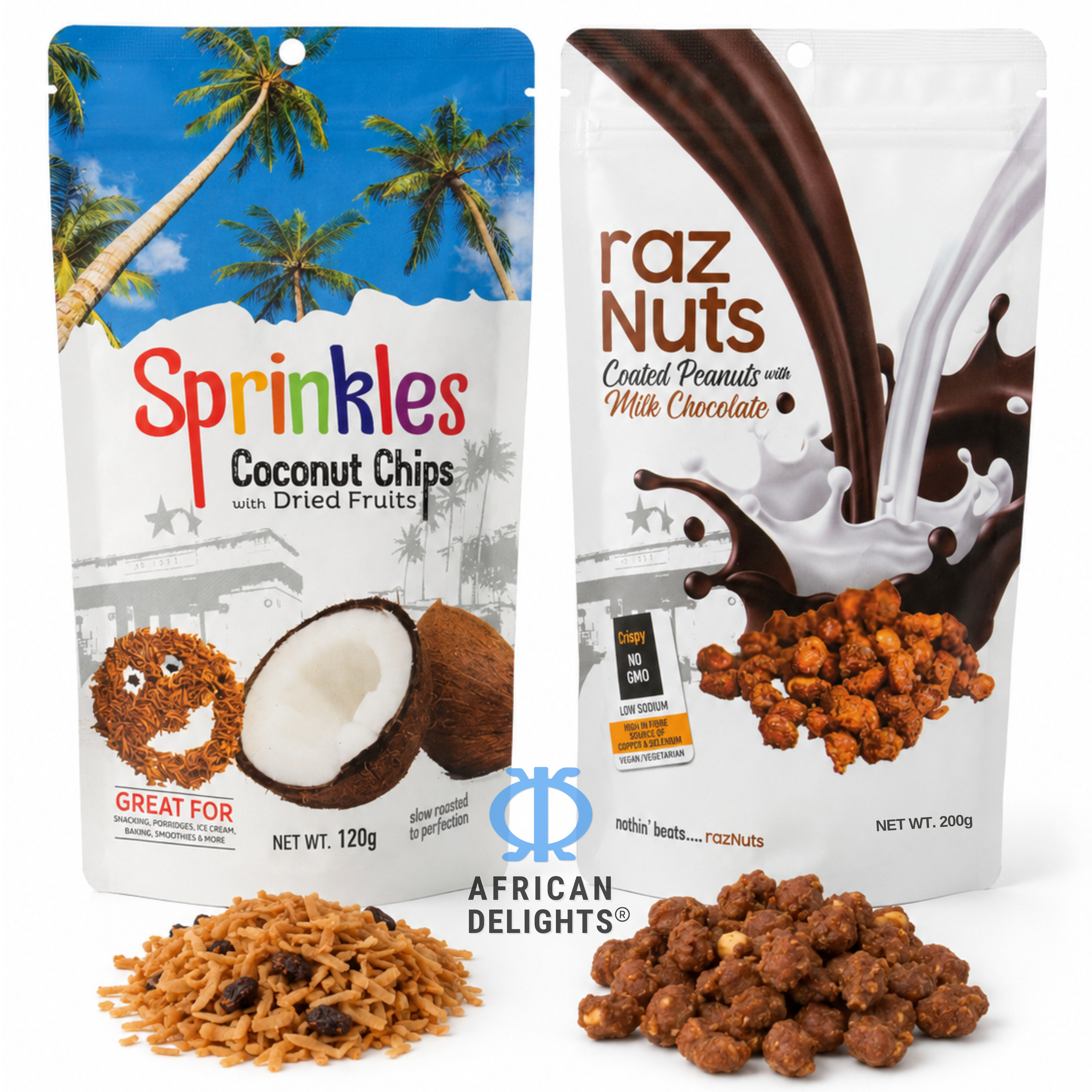 Sparkxx coated peanuts and coconut chips family photo 1