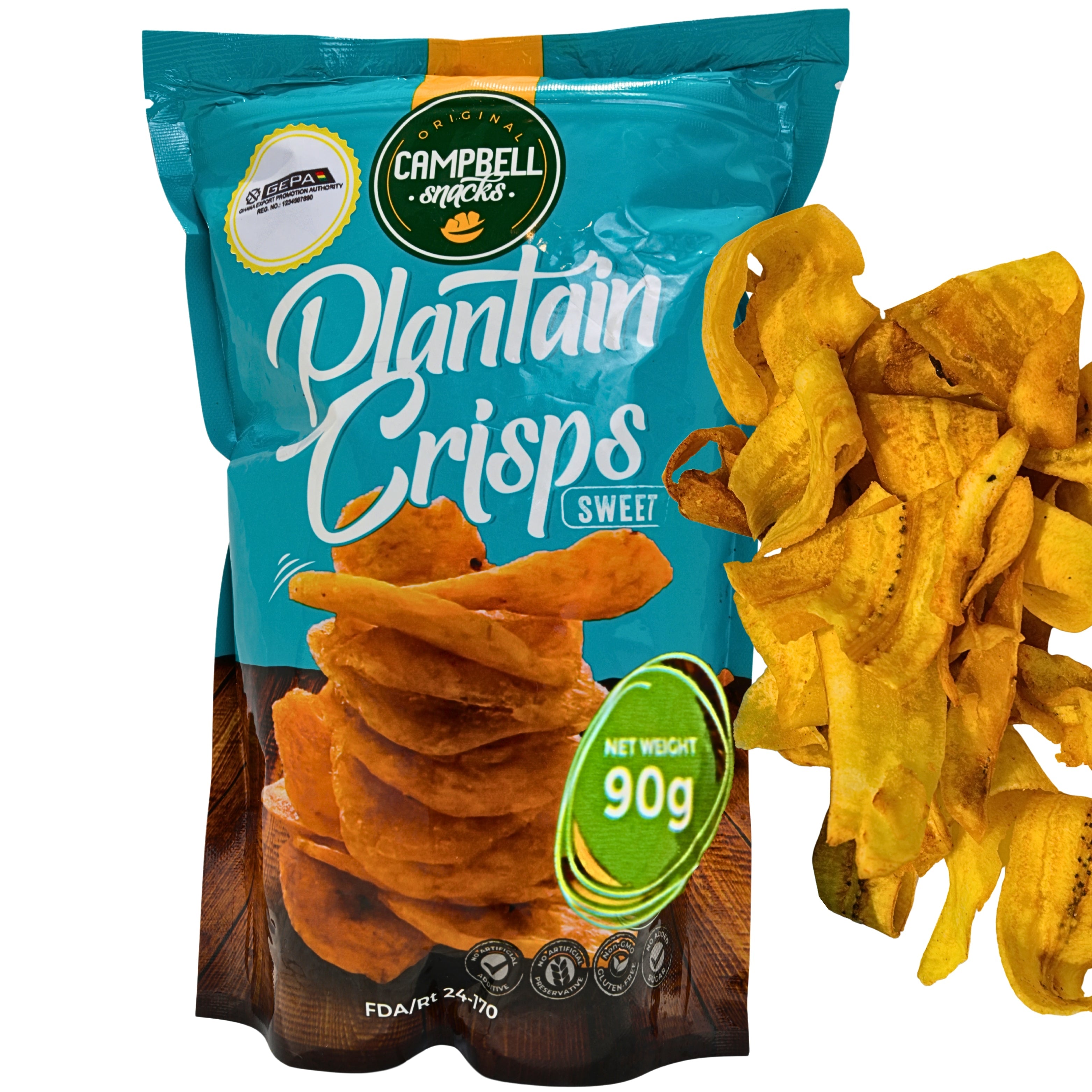 African Delights Sweet Plantain Crisps, Pack of 3 90g bags # Flavor_Sweet Plantain