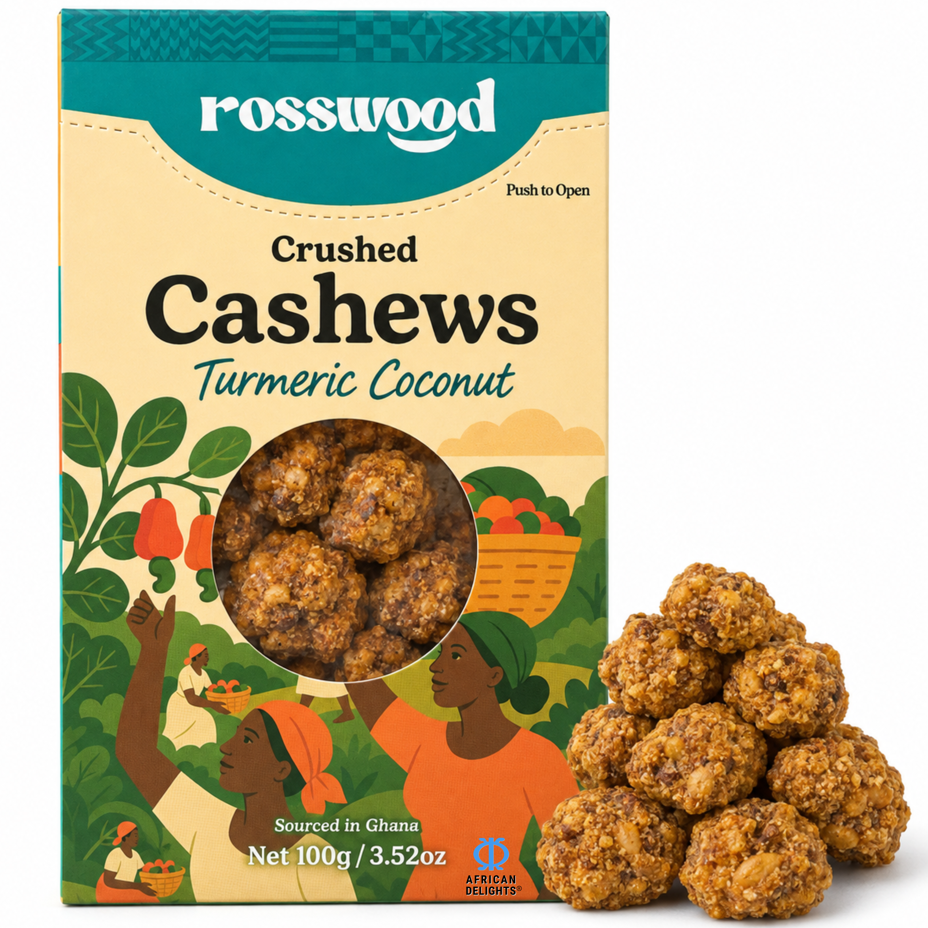 African Delights Turmeric Coconut Clusters (100g x2-Pack) # Flavor_Turmeric Coconut Clusters (100g x2-Pack)