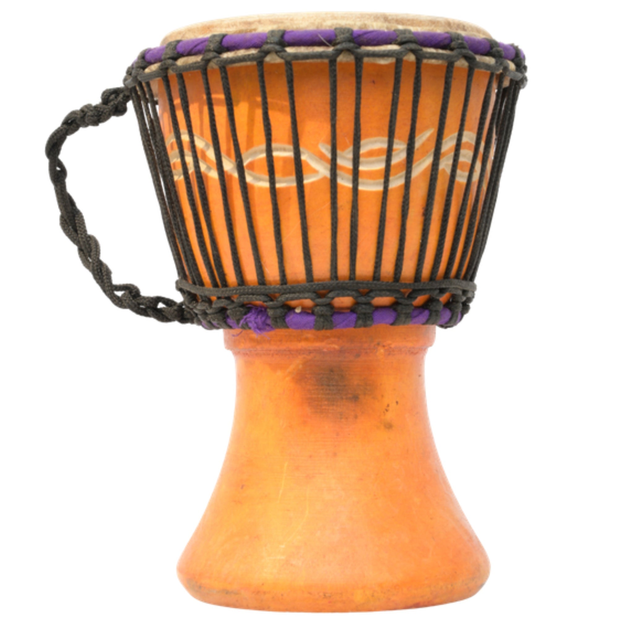 African Delights Authentic Djembe Drum – Hand-Carved in Ghana, Natural Goat Skin – Yellow – 5-Inch Mini African Hand Drum for Kids, Beginners & Travel, Ready to Play