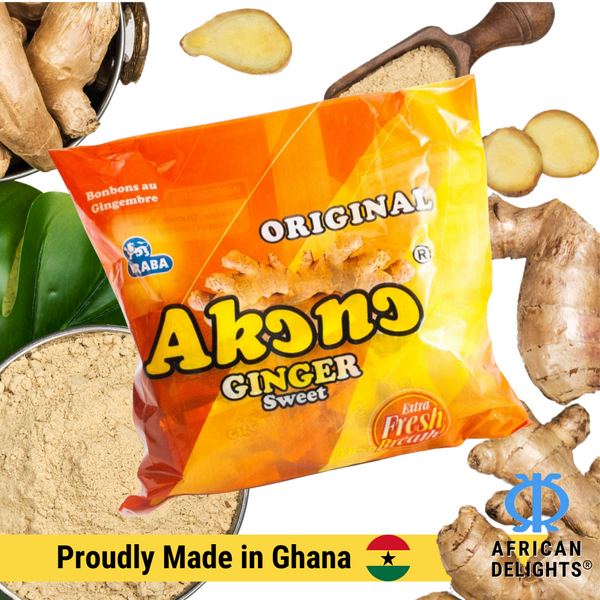 Akono Ginger Candy Nausea Relief | Individually Wrapped | 250g