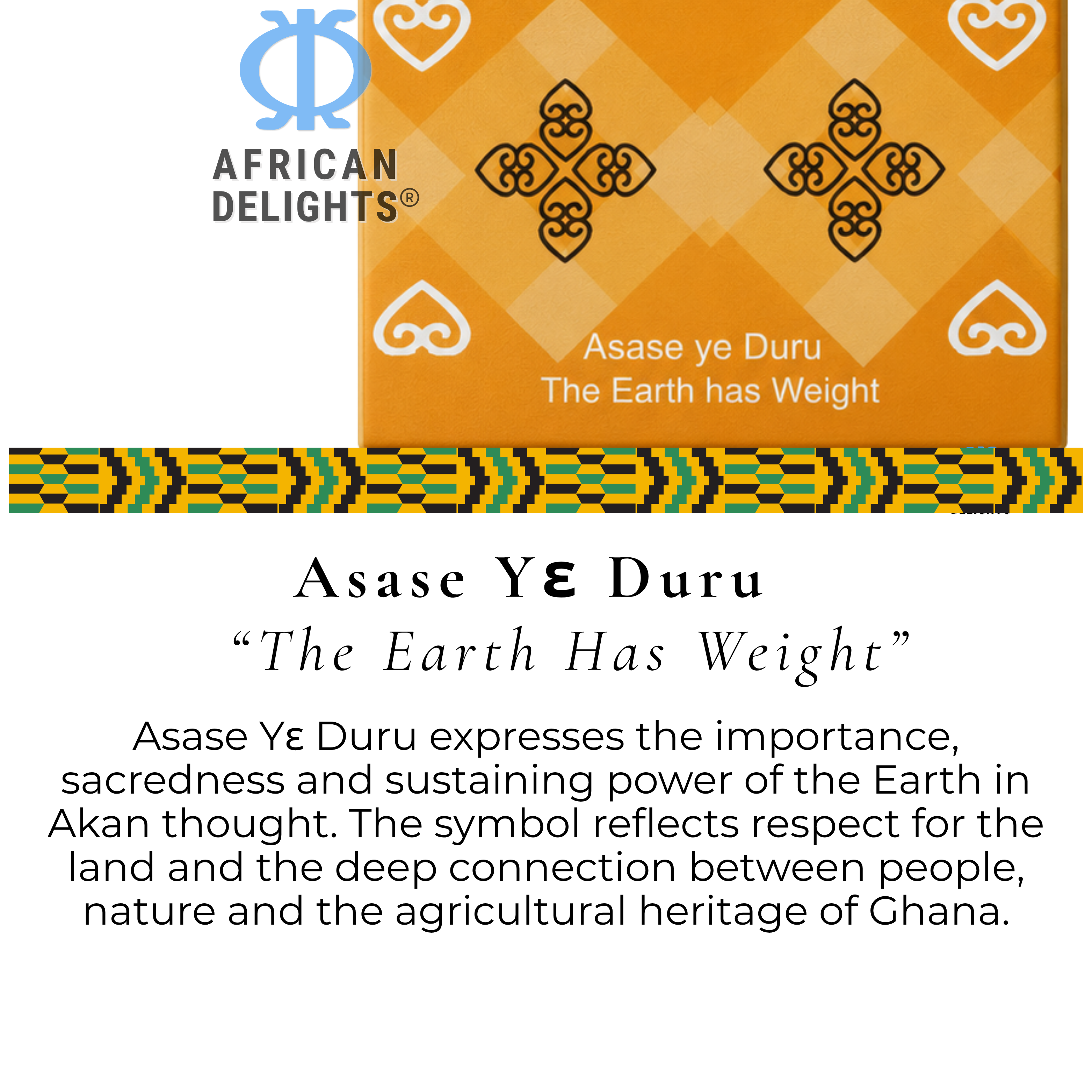 Amonu Ginger (100 g bars) about the adinkra symbol # Size_100 g bars # Type_Regular # Flavor_Ginger