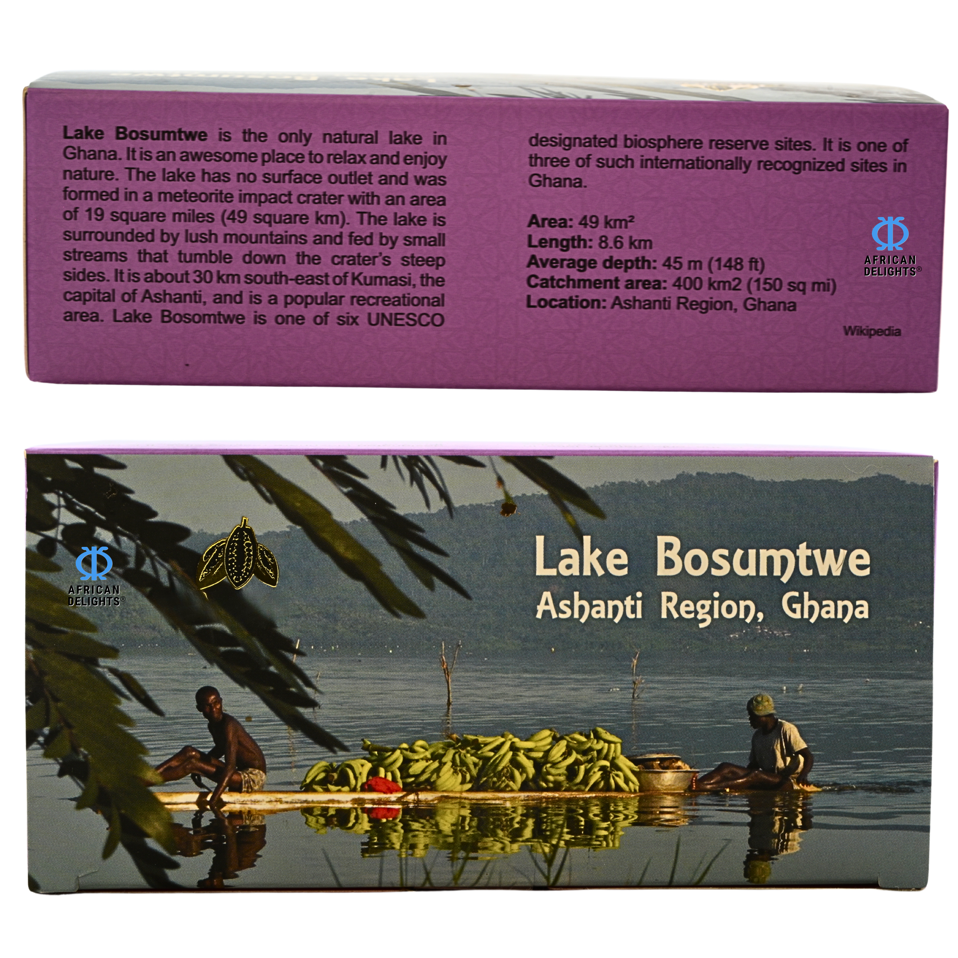 Amonu Lake Bosumtwe (20 x 20g) Ghana gift box story # Style_Lake Bosumtwe (20 x 20g)