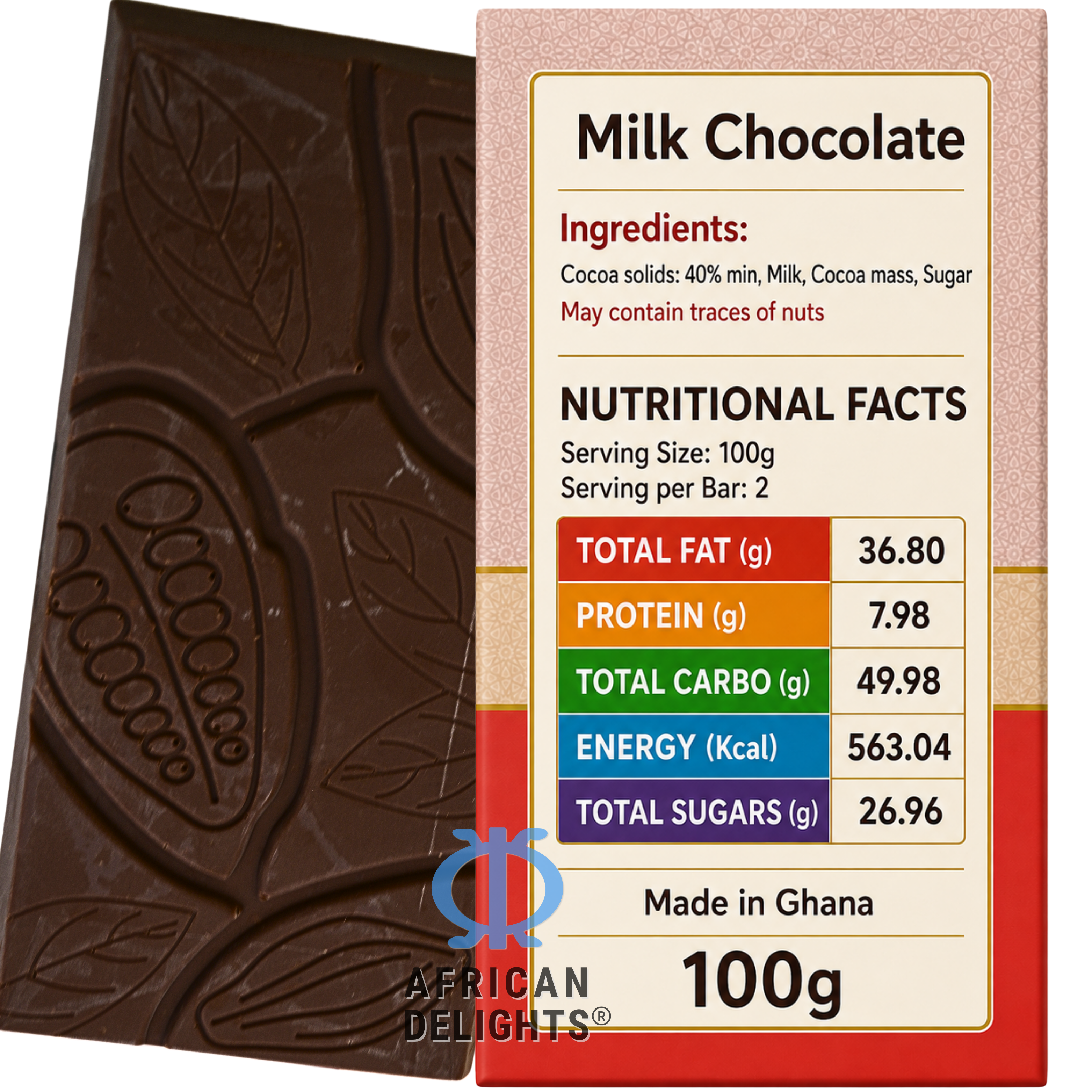Amonu Milk Chocolate (100g) ingredients and nutrition # Style_Milk Chocolate (100g)