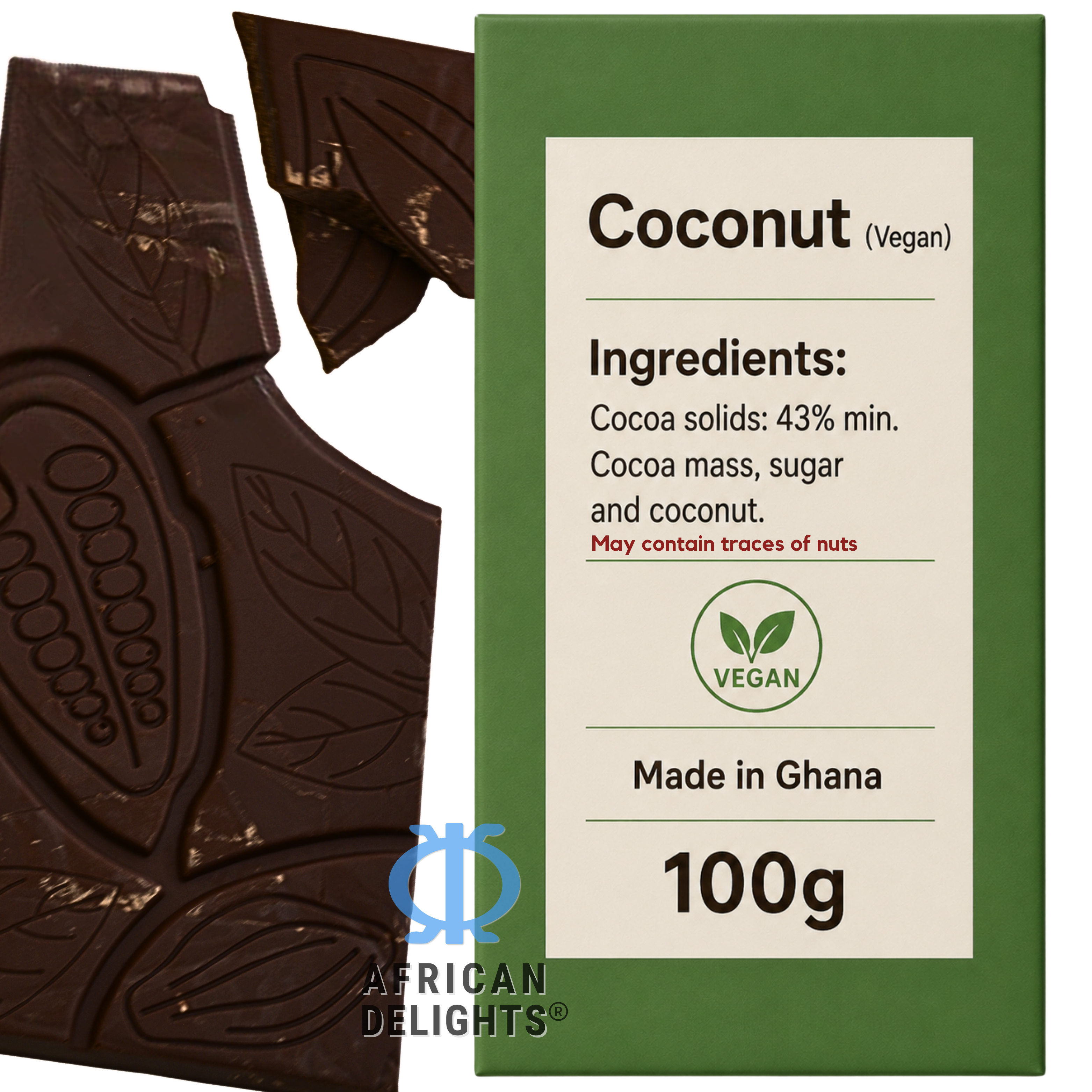 Amonu Coconut Vegan (100g) ingredients and nutrition # Style_Coconut Vegan (100g)