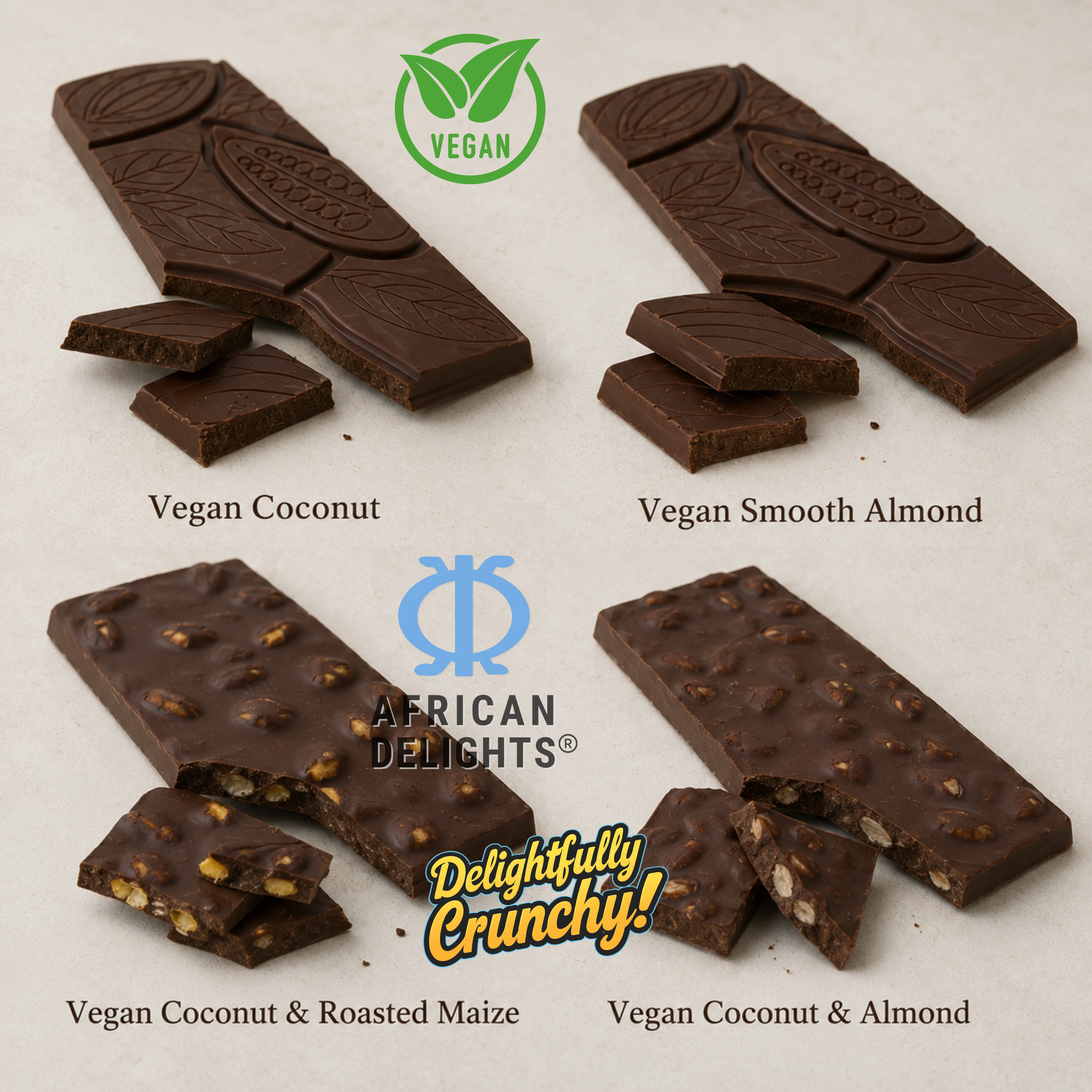 Amonu Coconut & Roasted Maize Vegan (100g) assortment view # Style_Coconut & Roasted Maize Vegan (100g)