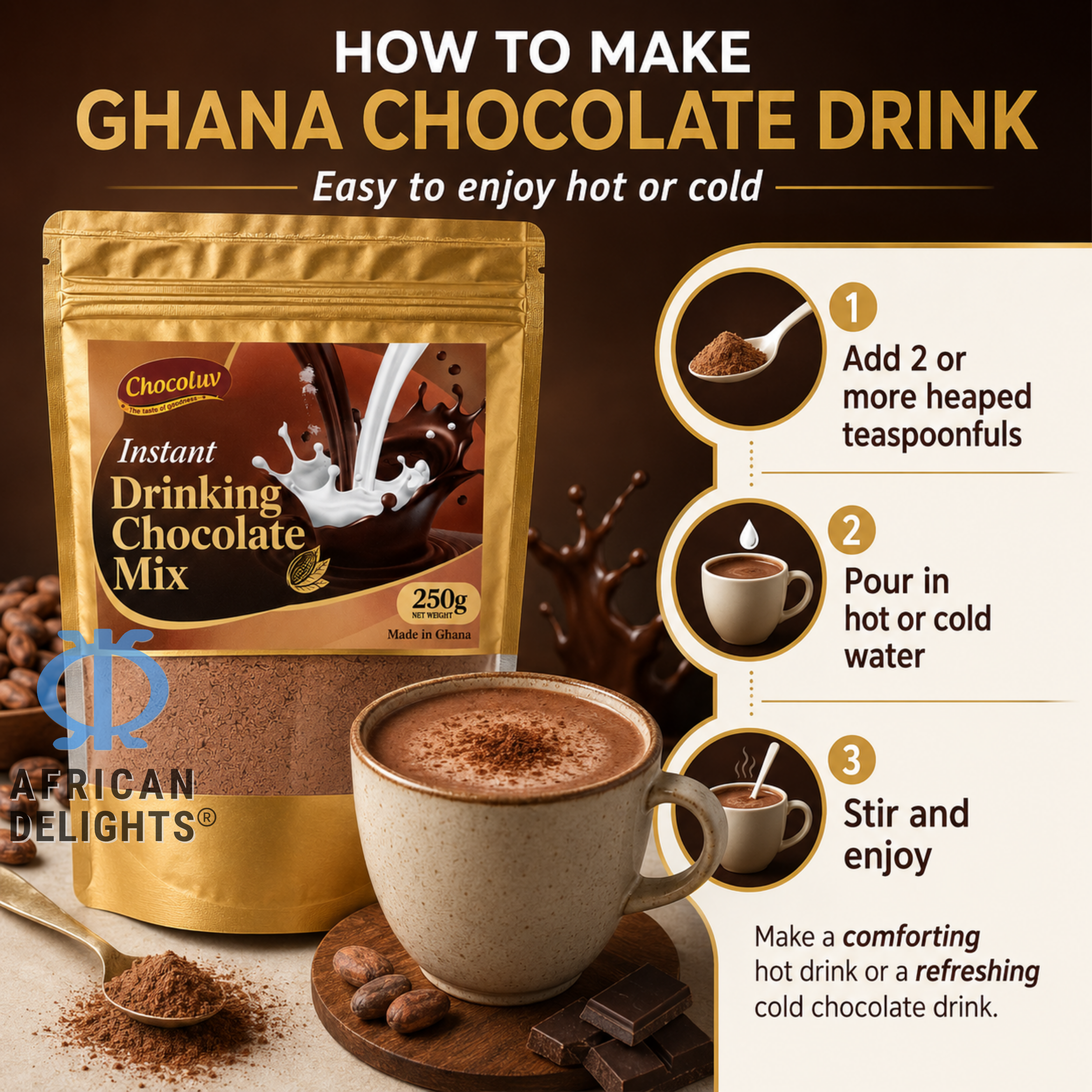 Chocoluv Instant Drinking Chocolate Mix lifestyle photo 5