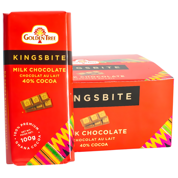 Kingsbite Milk Chocolate Bar | 100% Ghana Cocoa | 1 Bar