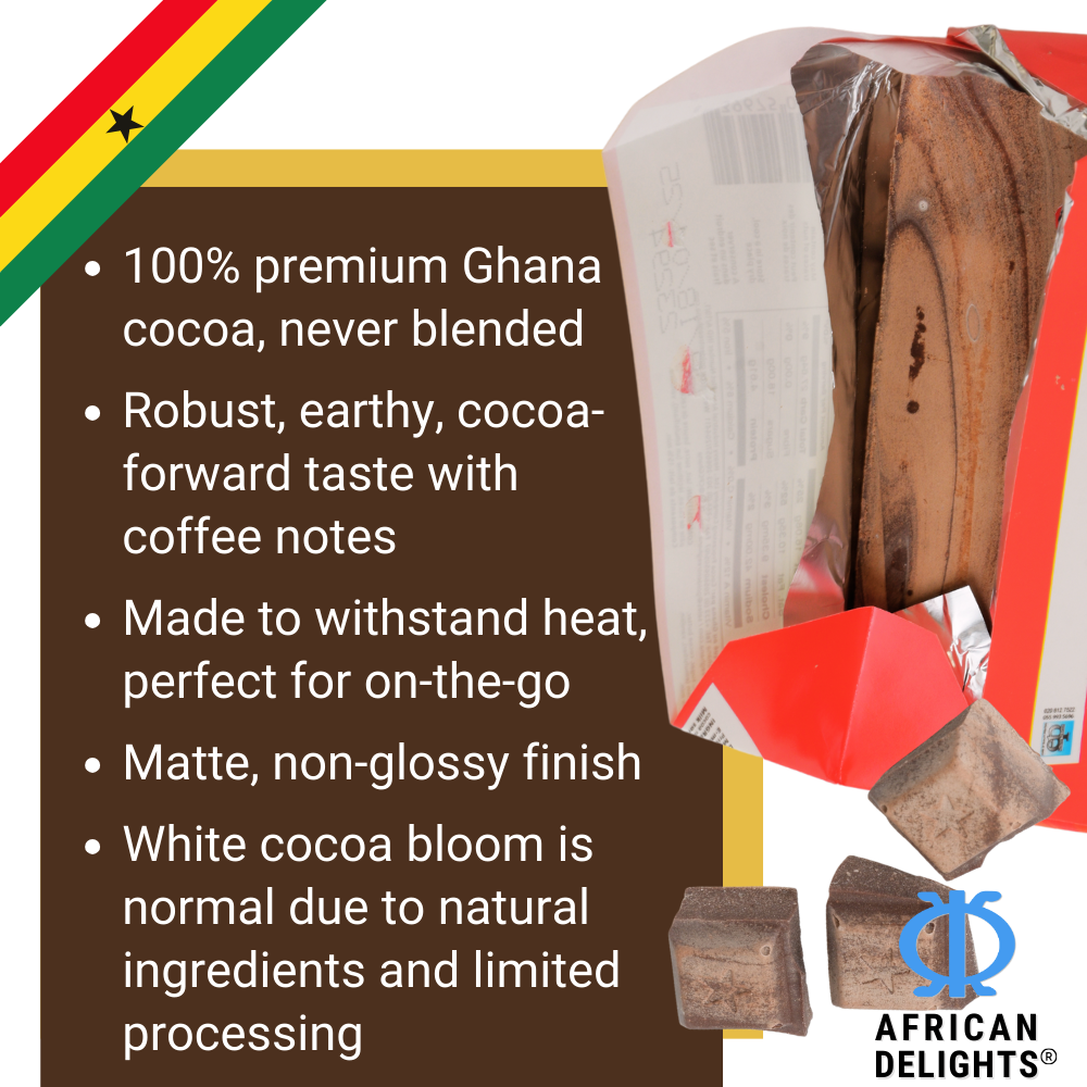 Kingsbite Milk Chocolate Bar | 100% Ghana Cocoa | Box of 10 Bars