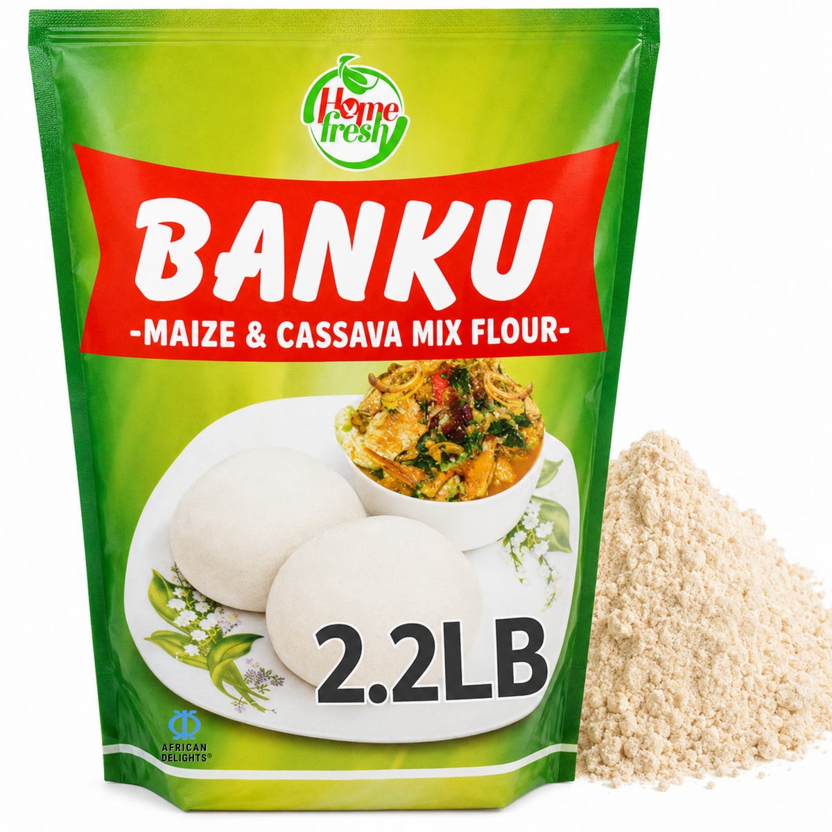 Homefresh banku mix maize cassava mix flour banku okra soup ghanaian food nigerian food african grocery