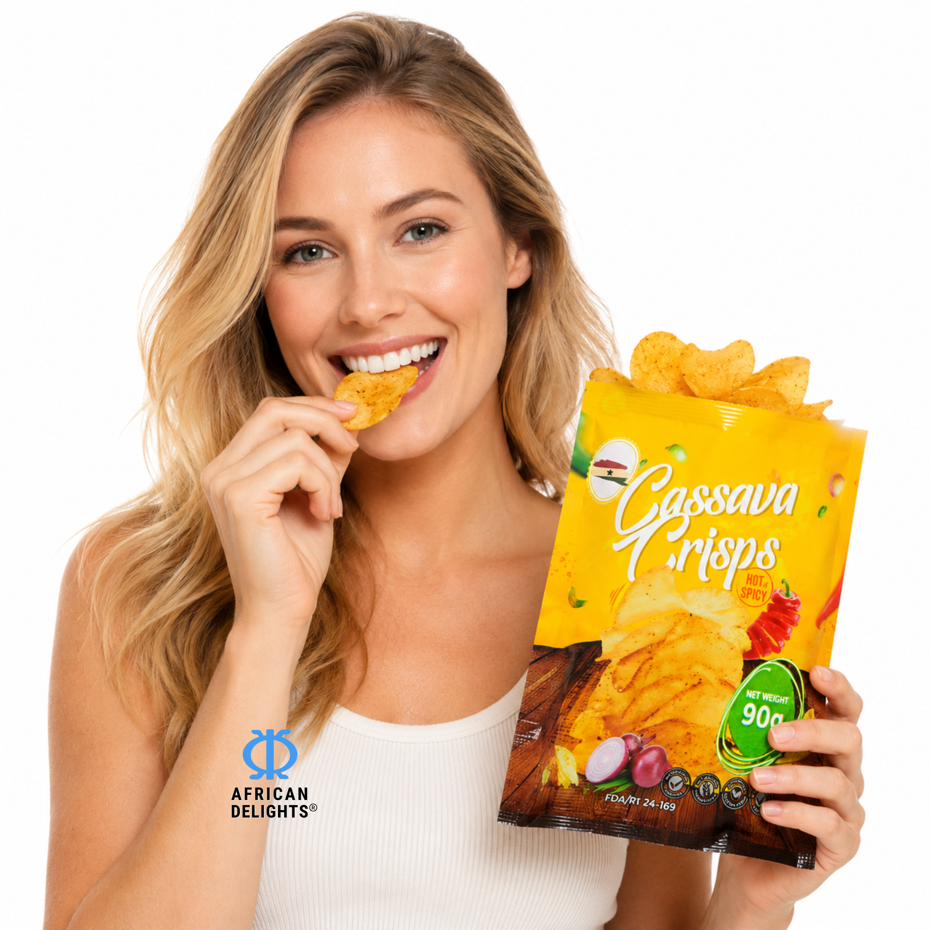 Sankofa Snacks Sweet Cinnamon Plantain Chips lifestyle photo # Flavor_Sweet Cinnamon