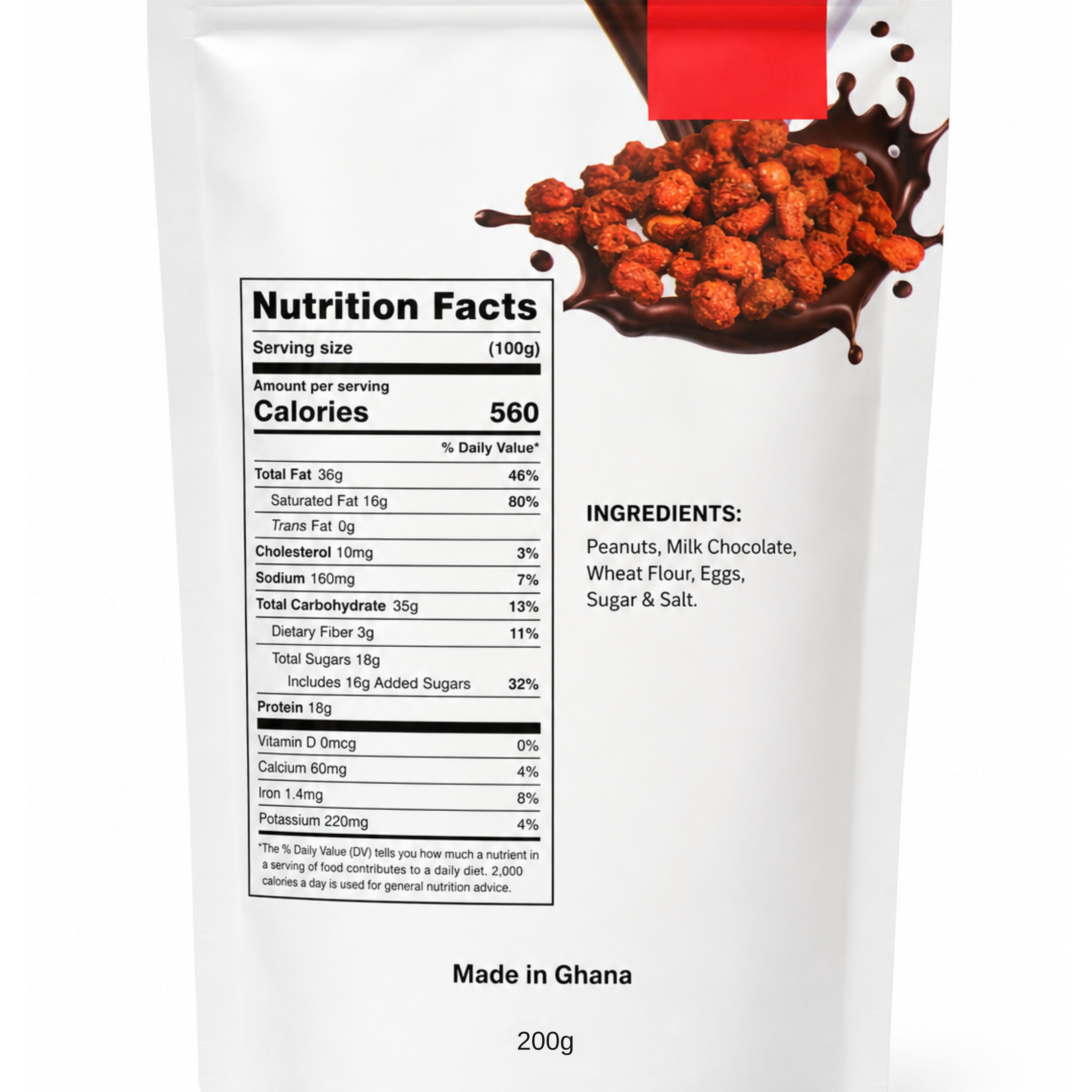 Sparkxx Coated Peanuts with Milk Chocolate ingredients and nutrition facts # Flavor_Coated Peanuts with Milk Chocolate
