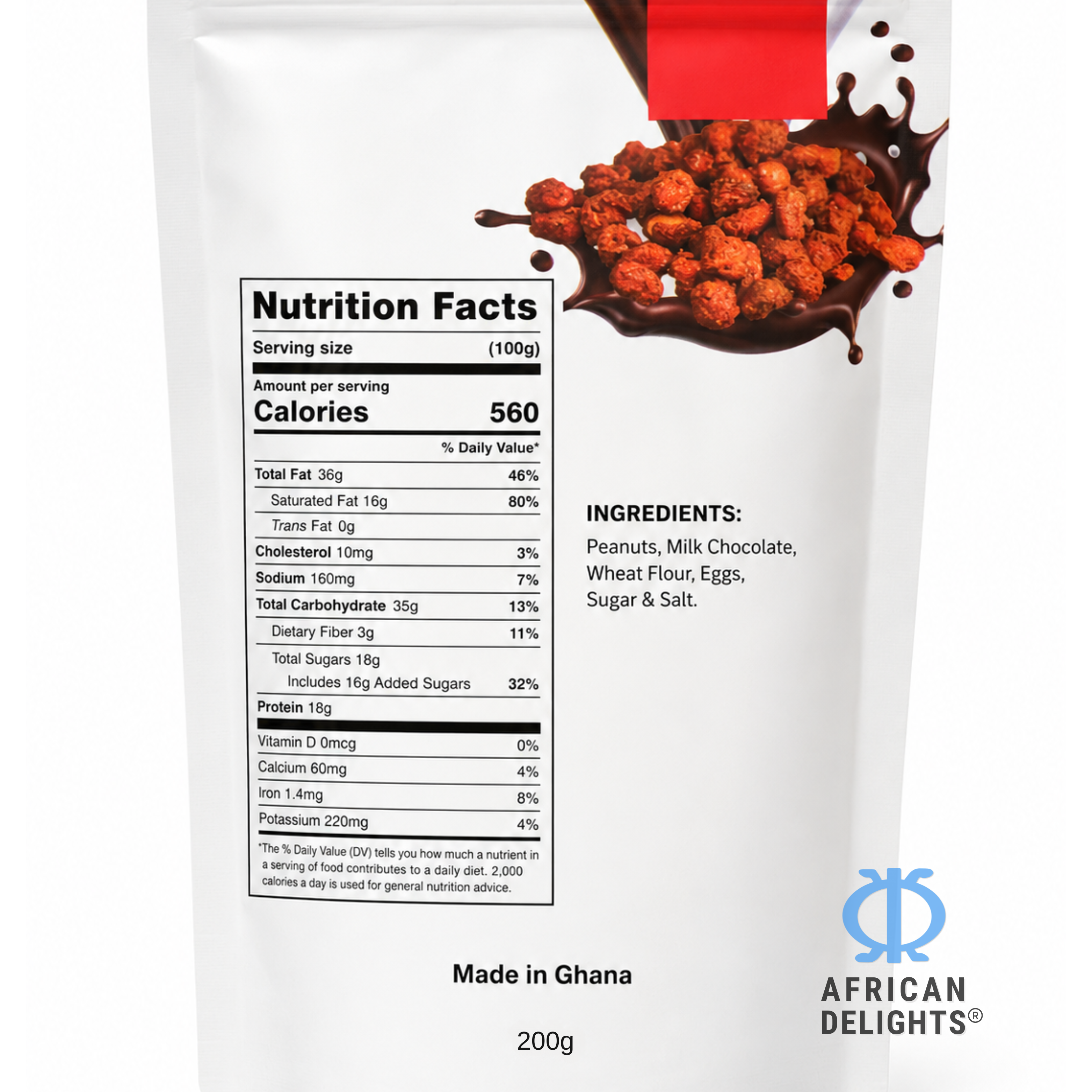 Sparkxx Coated Peanuts with Milk Chocolate ingredients and nutrition facts # Flavor_Coated Peanuts with Milk Chocolate