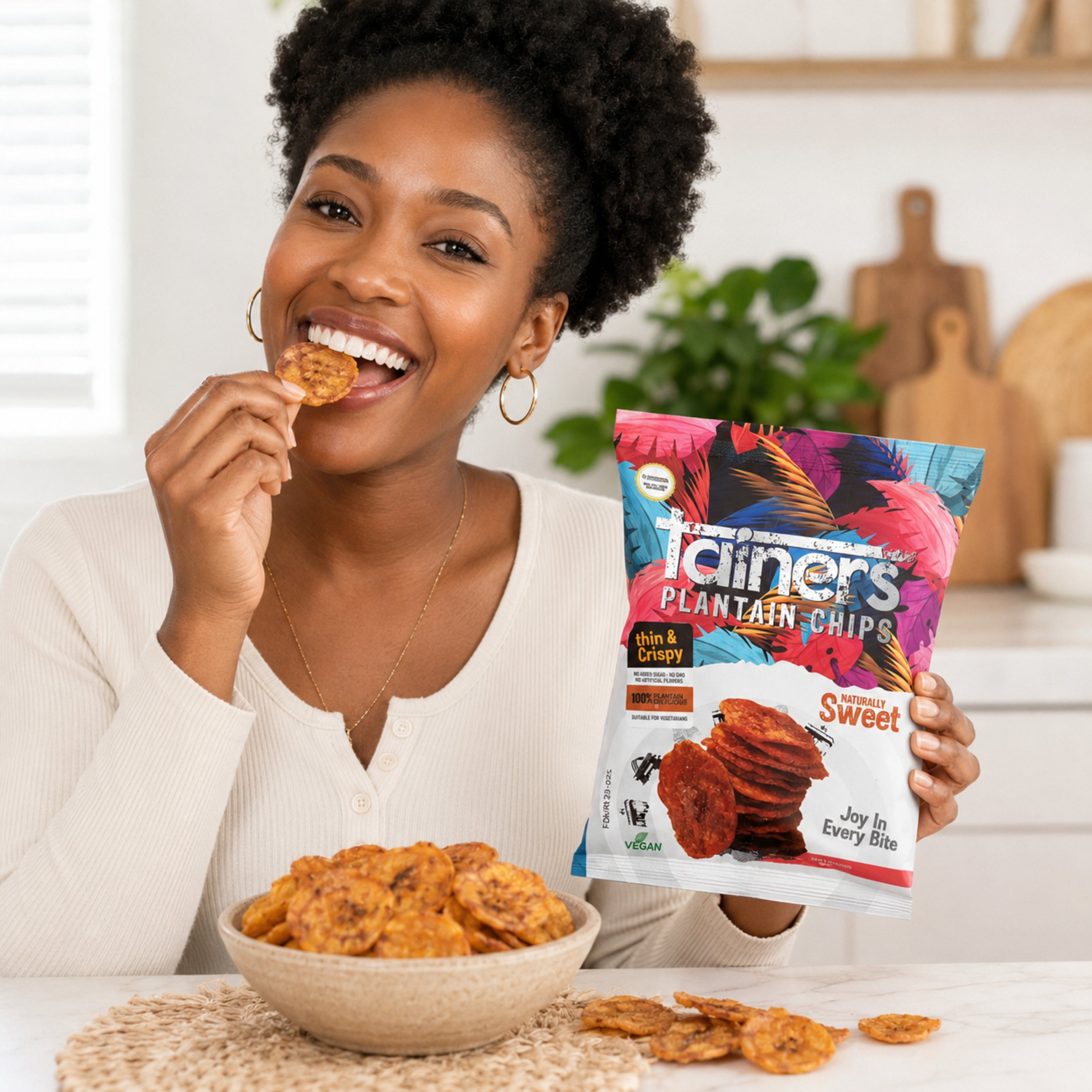 Sparkxx Sweet Plantain Chips lifestyle photo # Flavor_Sweet Plantain