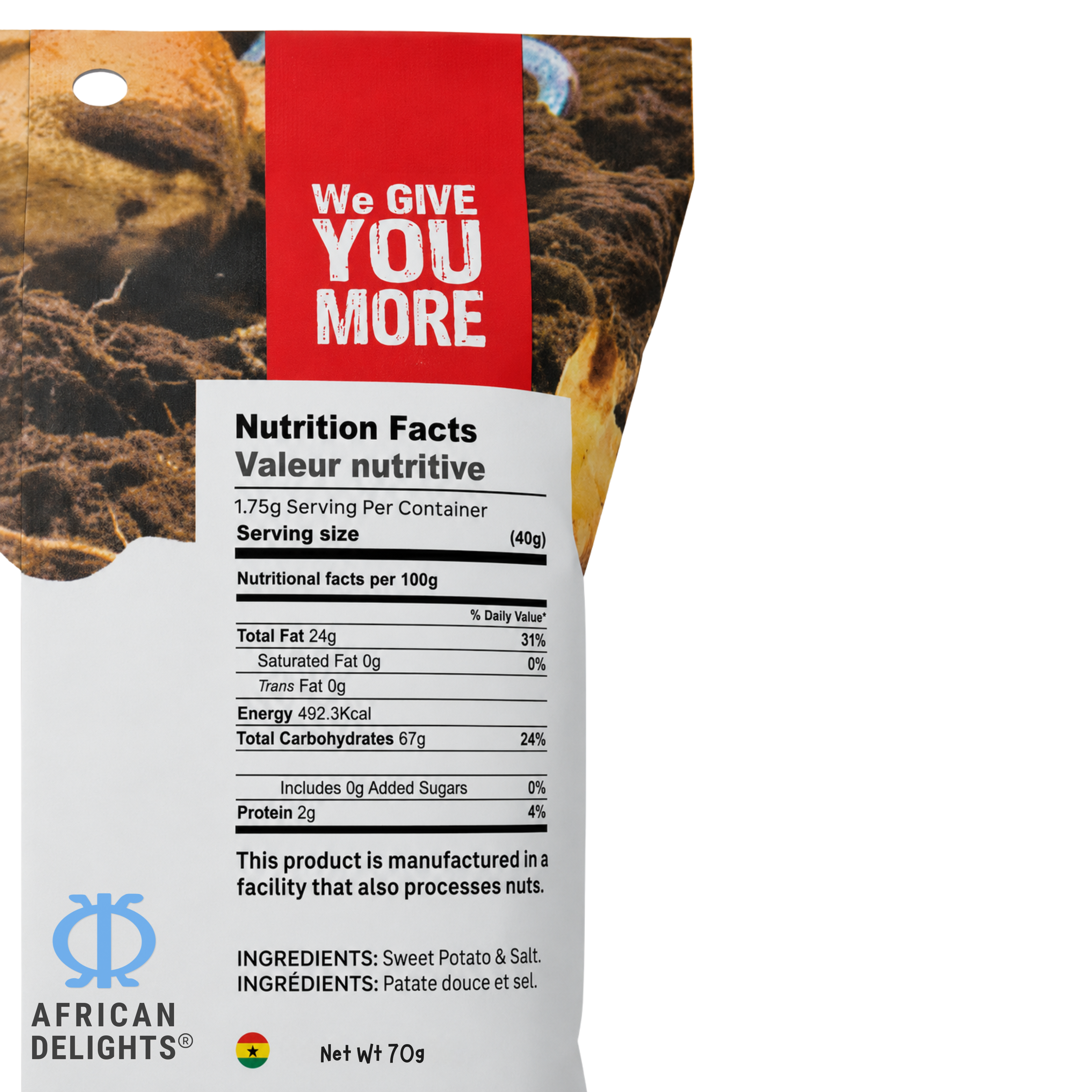 Sparkxx Sweet Potato ingredients and nutrition facts # Flavor_Sweet Potato