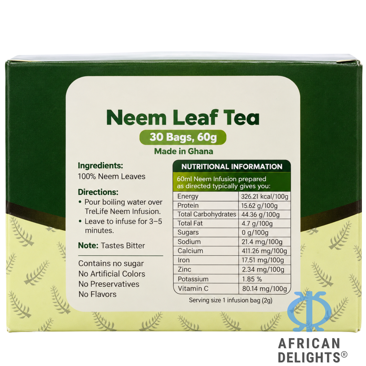 TreLife Teas Neem Tea ingredients # Flavor_trelife-neem