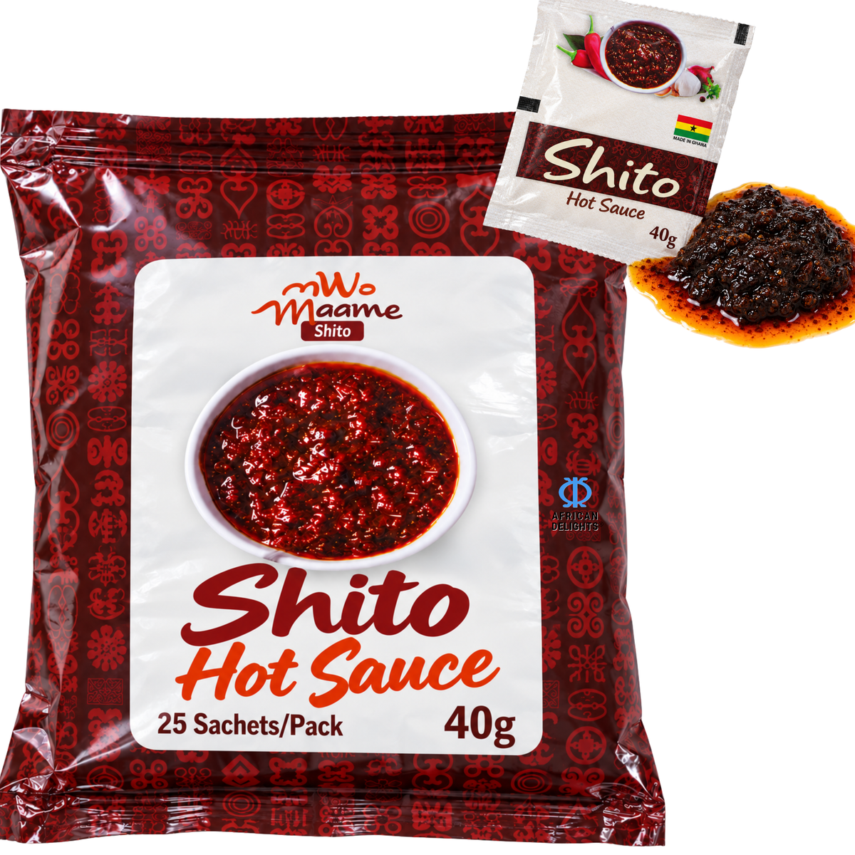 Wo Maame Shito Hot Sauce, 25 Sachets