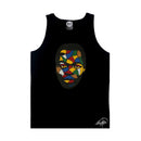 Fela Kuti multicolored on black tank top