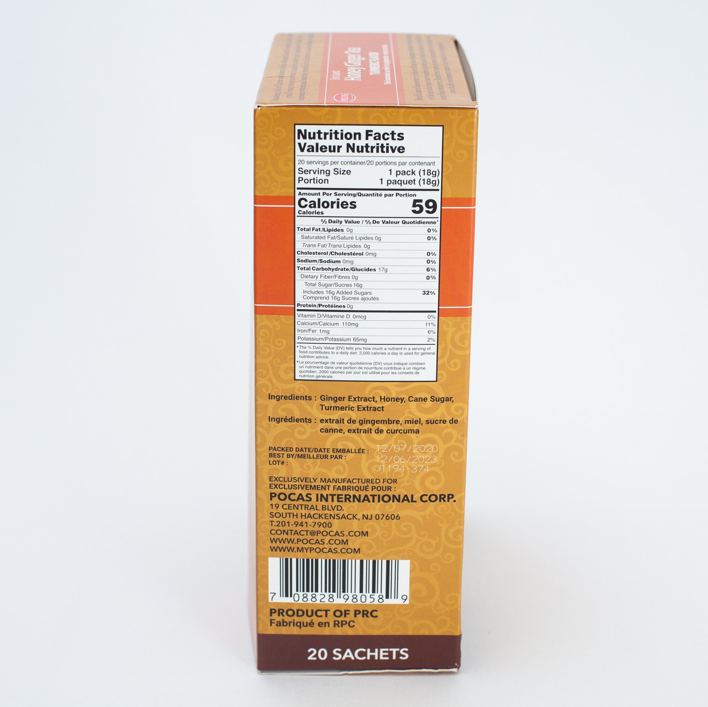 Instant Honey Ginger Tea - Turmeric Flavor