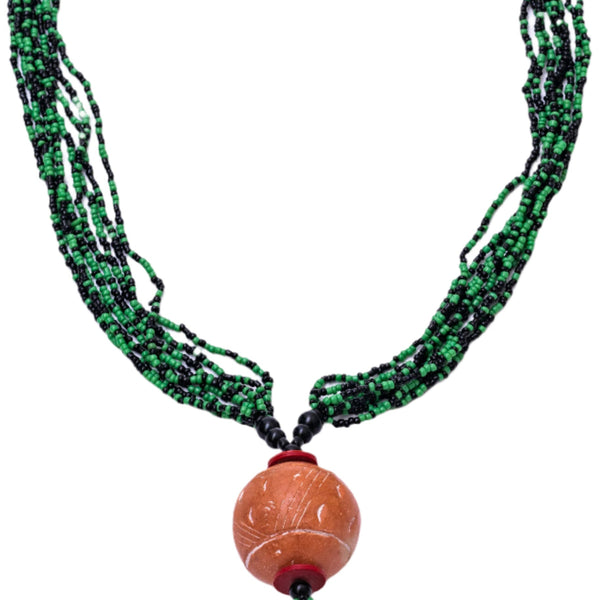 Red black cheap green african necklace