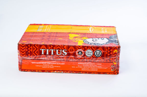 Titus Sardines 100 Cans Case