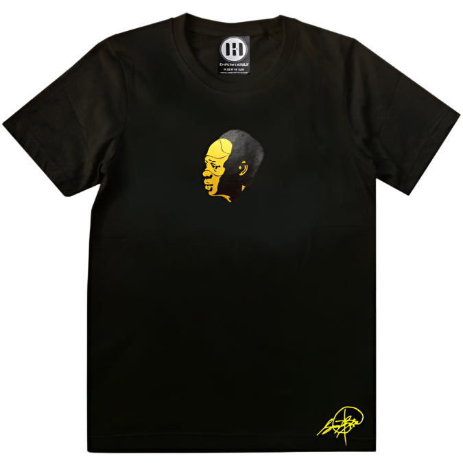 Kwame Nkrumah T-Shirt - Black & Yellow on Black African Delights Grocery Store near me Nigerian Ghanaian food Black owned business